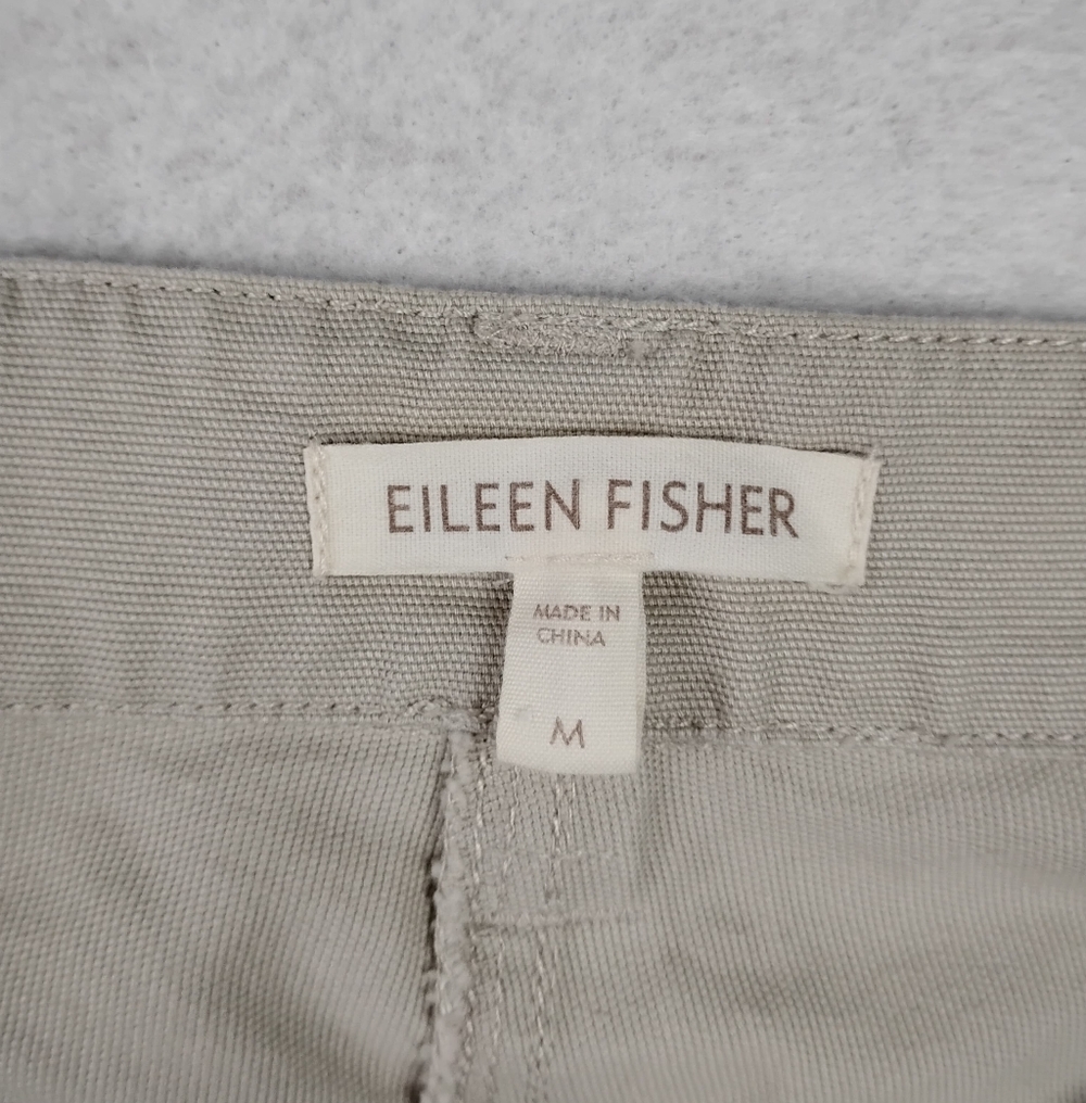 Eileen Fisher Cotton Pants In Beige Size Women's Medium - Picture 4 of 6